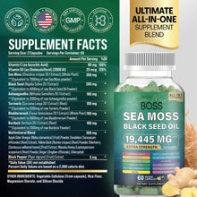 Load image into Gallery viewer, SeaMoss/Black Seed Oil Capsules
